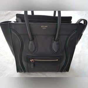 Celine Smooth Calfskin Micro Luggage Tote